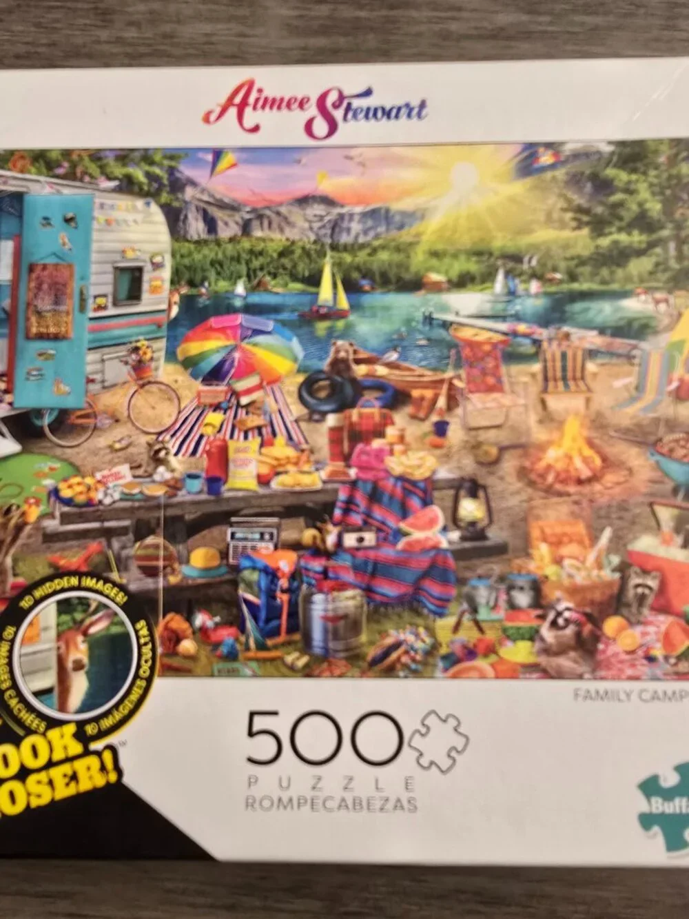 500 Piece Jigsaw Puzzle Hidden Images Camping Beach
